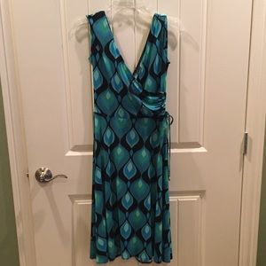 Flattering Dress Barn multi-color dress, size 8